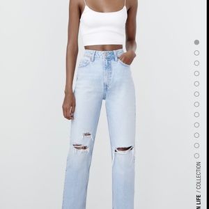 Zara light wash denim